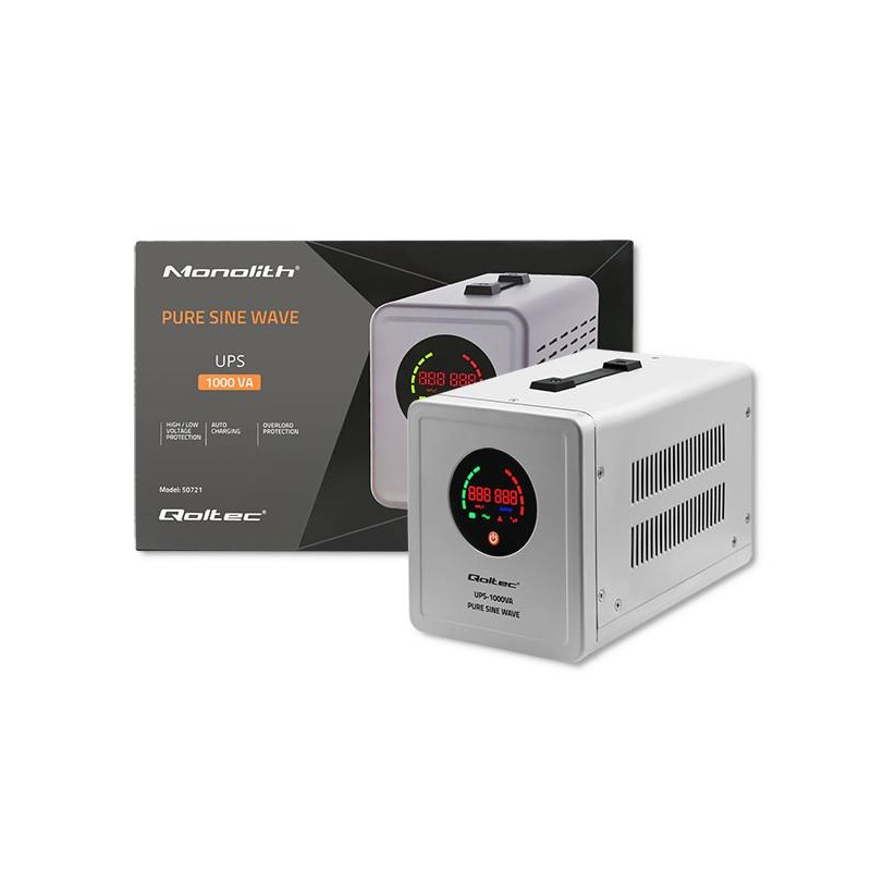 Zasilacz awaryjny Pure Sine Wave UPS | 1000VA | 700W | Szary | PartsPC.pl