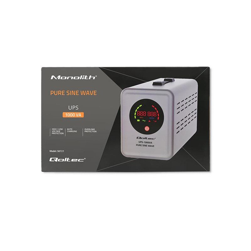 Zasilacz awaryjny Pure Sine Wave UPS | 1000VA | 700W | Szary | PartsPC.pl