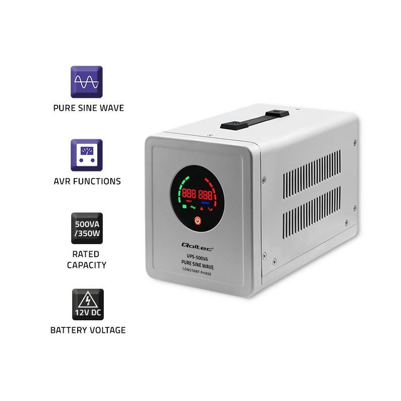 Zasilacz awaryjny UPS Pure Sine Wave | 500VA | 350W | Stała … | PartsPC.pl