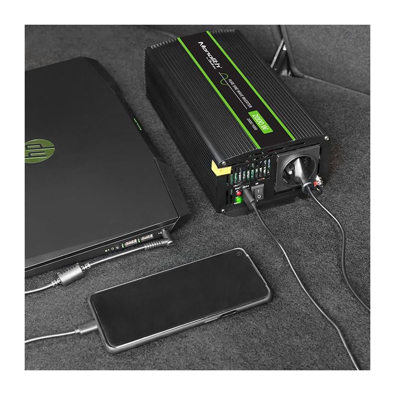 Przetwornica napięcia Monolith | 1000W | 2000W | 24V na 230V… | PartsPC.pl