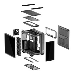 Obudowa TUF Gaming GT502 TG ARGB czarna | PartsPC.pl