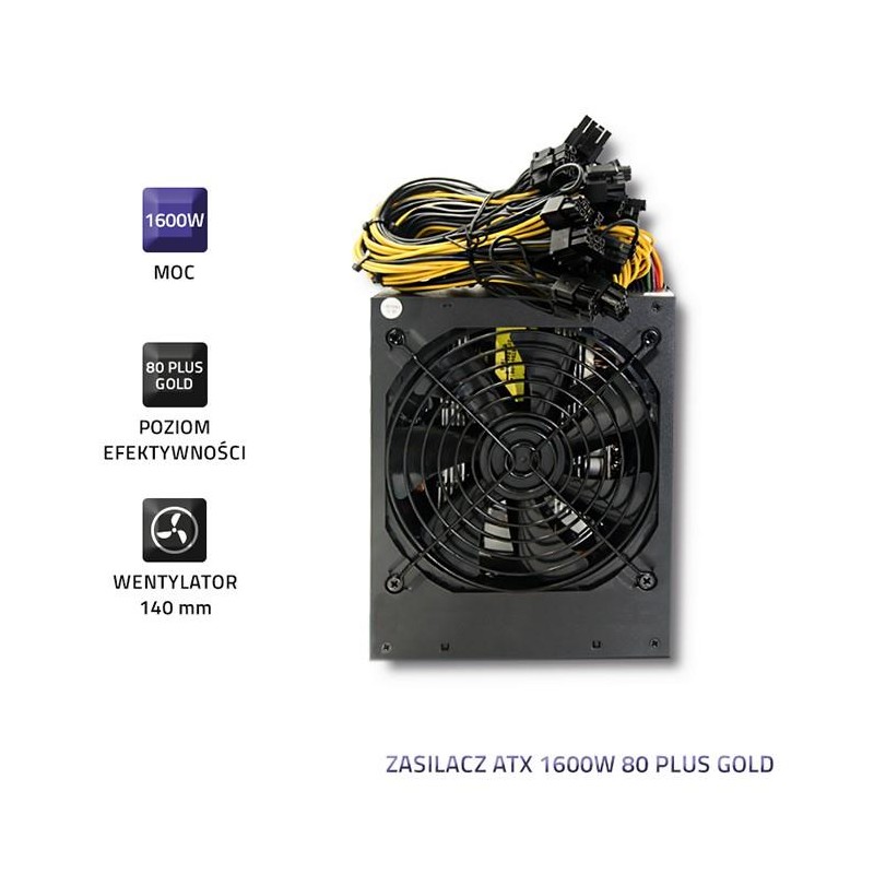 Zasilacz ATX | 1600W | 80 Plus Gold | Bitcoin Miner | PartsPC.pl