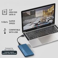 Obudowa/kieszeń Qoltec na dysk SSD HDD 2.5" | SATA | USB 3.0… | PartsPC.pl