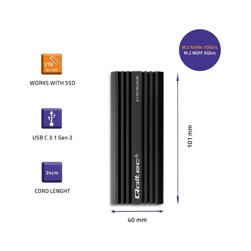 Obudowa | kieszeń NV2270 na dysk M.2 SSD | SATA | NVMe | USB… | PartsPC.pl