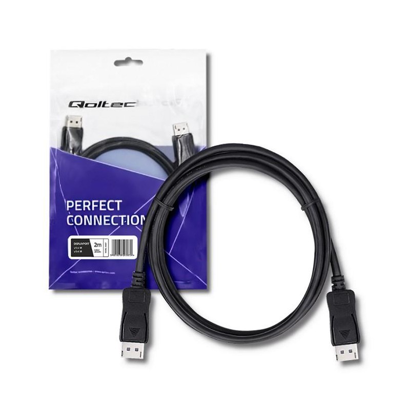 Kabel DisplayPort v1.4 Qoltec męski / DisplayPort v1.4 męski… | PartsPC.pl
