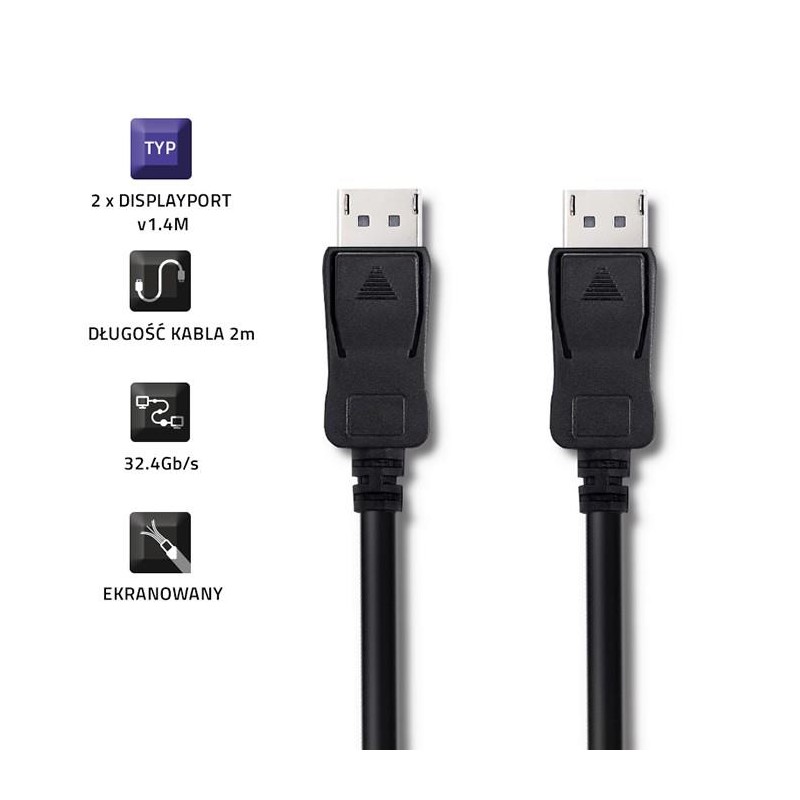Kabel DisplayPort v1.4 Qoltec męski / DisplayPort v1.4 męski… | PartsPC.pl