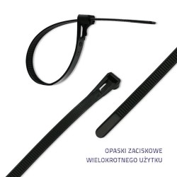 Opaski zaciskowe wielorazowe/trytytki | 7.2*400mm | Nylon UV… | PartsPC.pl