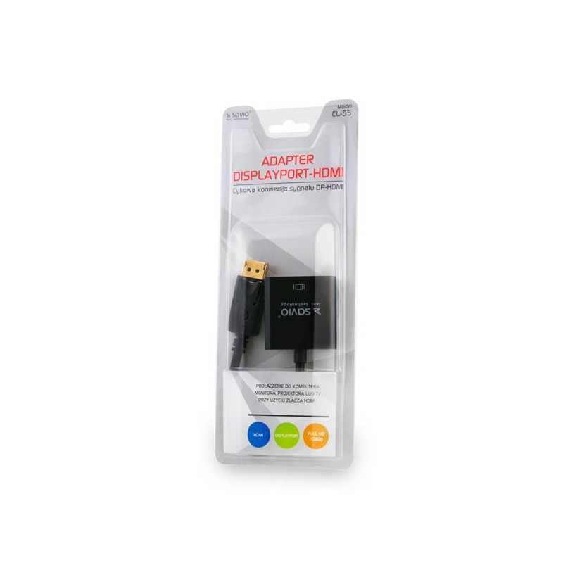 Adapter DisplayPort (M) - HDMI (F), CL-55 | PartsPC.pl