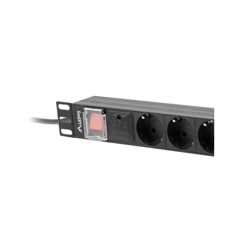 Listwa zasilająca Rack PDU 19 1U 16A 8X schuko 2M czarna | PartsPC.pl