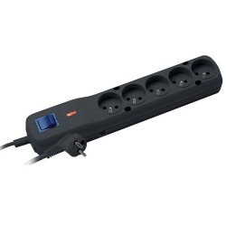 Listwa przeciwprzepięciowa LVT-530WA, 3L, 5,0 m, czarna | PartsPC.pl