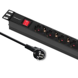 Listwa zasilająca do szafy RACK 1U | 16A | PDU | 6xSCHUKO | … | PartsPC.pl