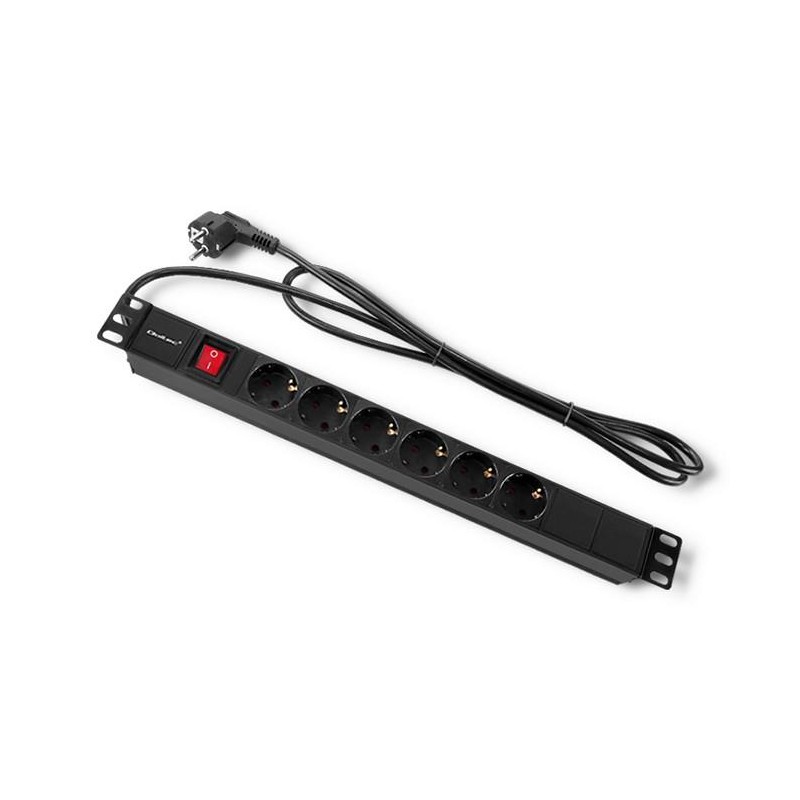 Listwa zasilająca do szafy RACK 1U | 16A | PDU | 6xSCHUKO | … | PartsPC.pl