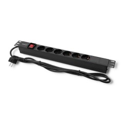 Listwa zasilająca do szafy RACK 1U | 16A | PDU | 6xSCHUKO | … | PartsPC.pl