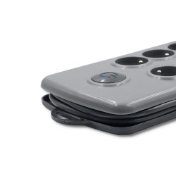 Listwa antyprzepięciowa Quick Switch, 8 gniazd, 2,5m, szara | PartsPC.pl
