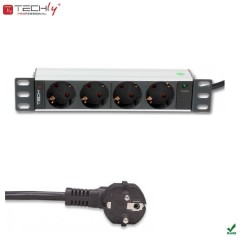 Listwa zasilająca Rack 10 1U 250V/16A 4xSchuko, 1,8m | PartsPC.pl