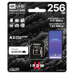 Karta pamięci microSD IRDM 256GB UHS-I U3 A2  + adapter | PartsPC.pl