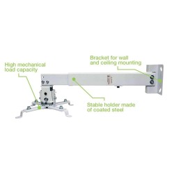 Uchwyt ścienno-sufitowy do projektora 43-65cm, 20kg | PartsPC.pl