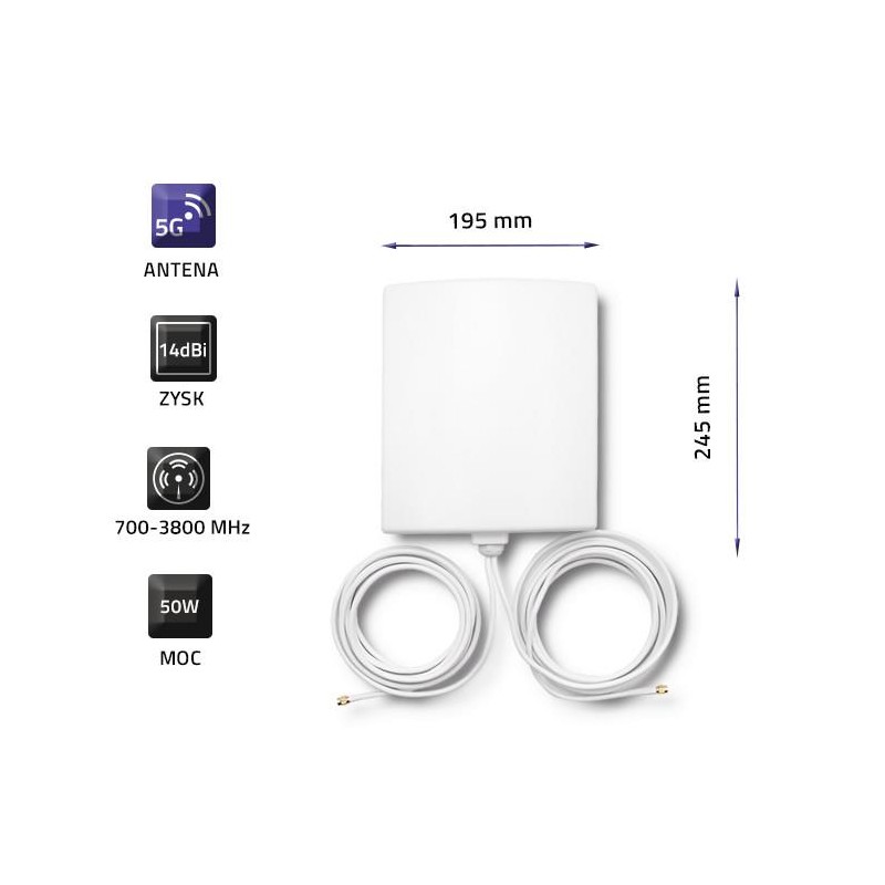 Antena 5G | 14dBi | zewnętrzna | PartsPC.pl
