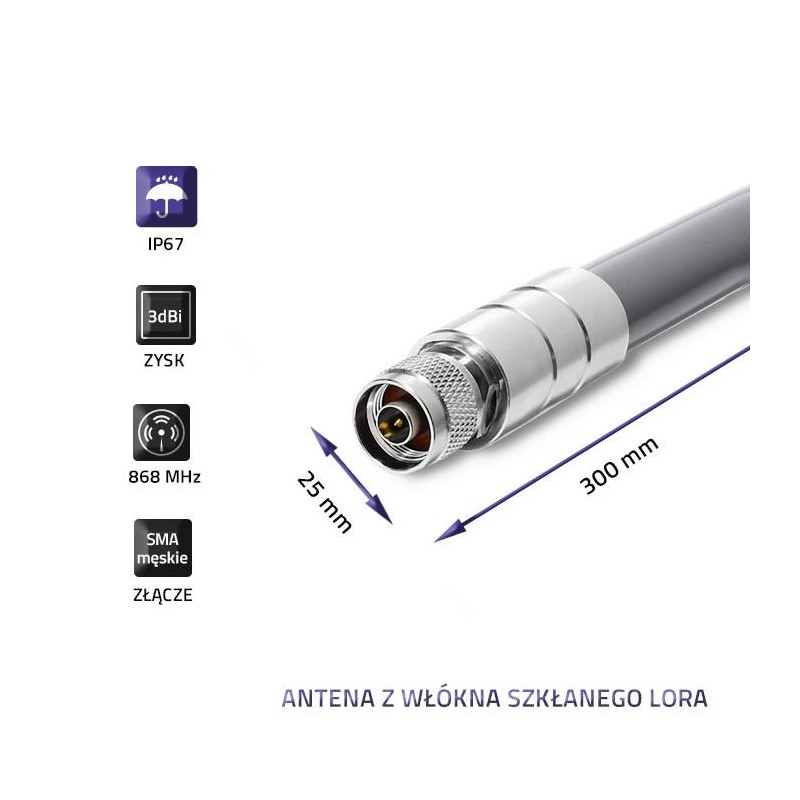 Antena LoRa | 3dBi | Zewnętrzna | PartsPC.pl