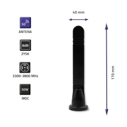 Antena 5G LTE dookólna DUAL | 8 dBi | wewnętrzna | PartsPC.pl