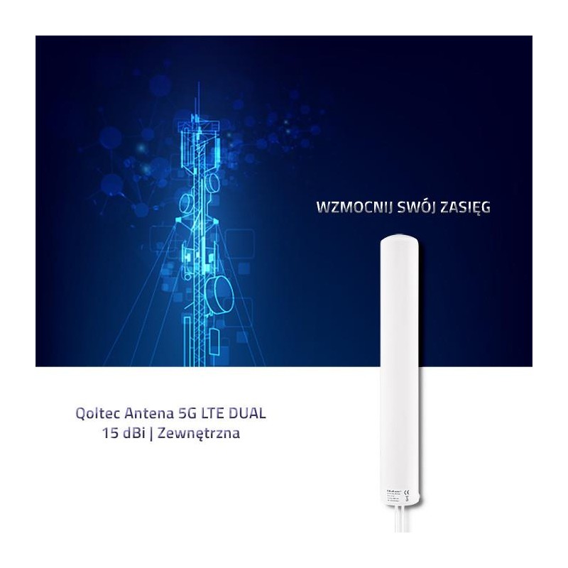 Antena 5G LTE DUAL | 15 dBi | Zewnętrzna | PartsPC.pl
