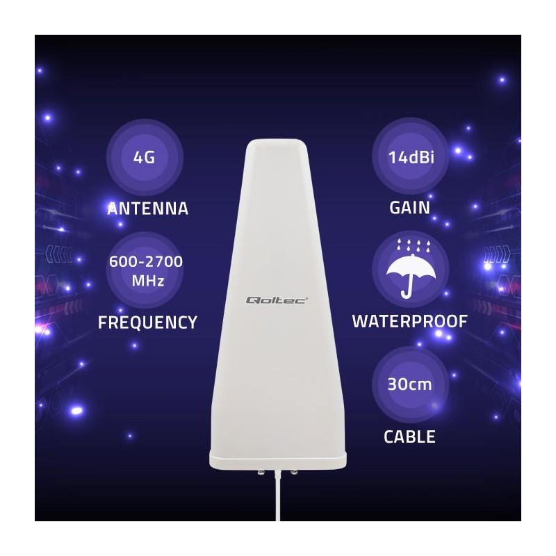 Antena 4G LTE DUAL | 14dBi | dookólna | zewnętrzna | PartsPC.pl