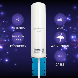 Antena 4G LTE DUAL | 5dBi | dookólna | zewnętrzna | PartsPC.pl