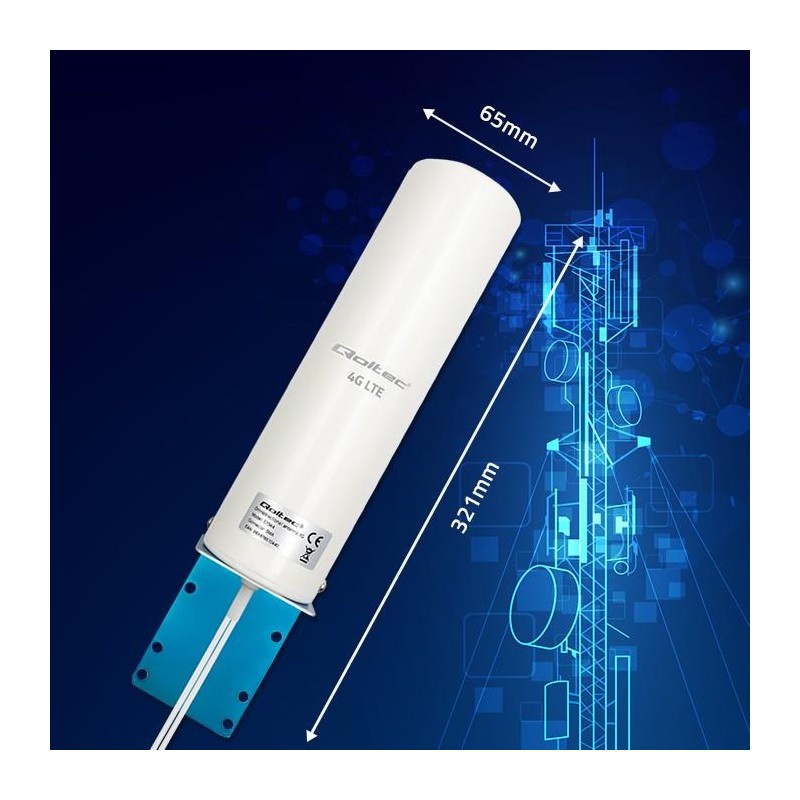 Antena 4G LTE DUAL | 5dBi | dookólna | zewnętrzna | PartsPC.pl