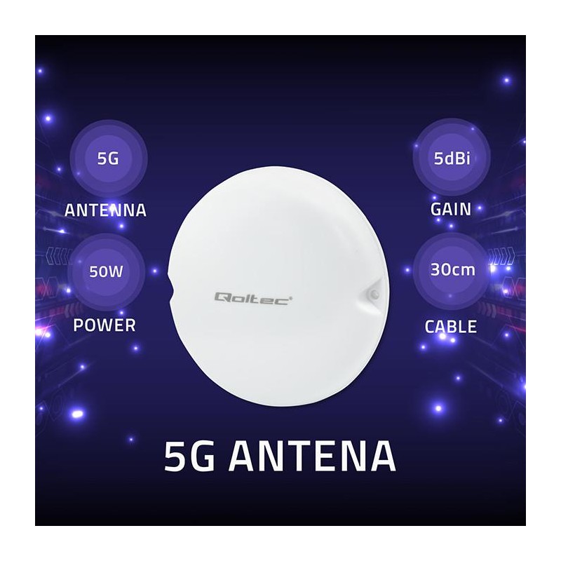 Antena 5G LTE sufitowa | 5dBi | 50W | Wewnętrzna | PartsPC.pl