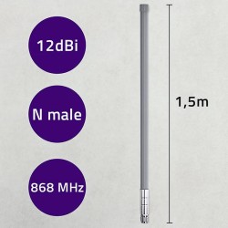 Antena LoRa Qoltec 12dBi | dookólna | zewnętrzna | włókno sz… | PartsPC.pl