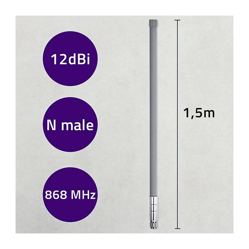 Antena LoRa Qoltec 12dBi | dookólna | zewnętrzna | włókno sz… | PartsPC.pl
