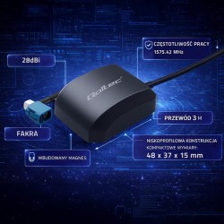 Antena GPS Qoltec GLONASS z podstawą magnetyczną | dookólna … | PartsPC.pl