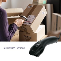 Czytnik kodów kreskowych 1D | USB |  podstawka | PartsPC.pl