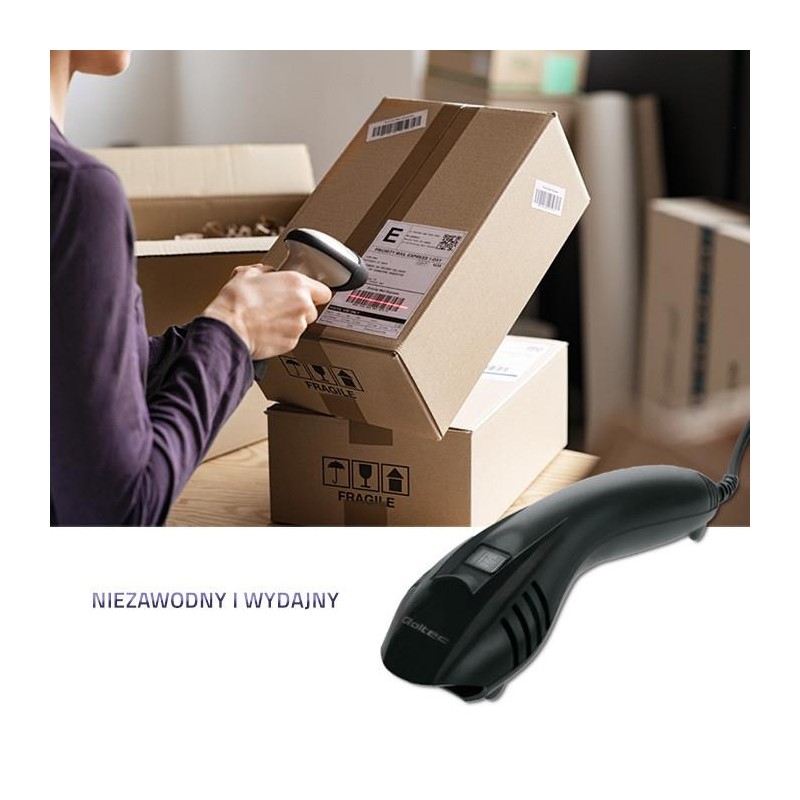 Czytnik kodów kreskowych 1D | USB |  podstawka | PartsPC.pl