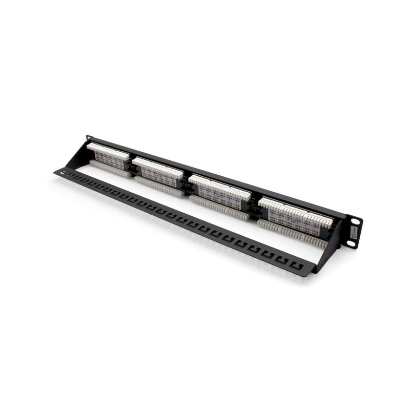 Patch panel 19" 24 porty, kat.5e, U/UTP, 1U, wspornik kablow… | PartsPC.pl