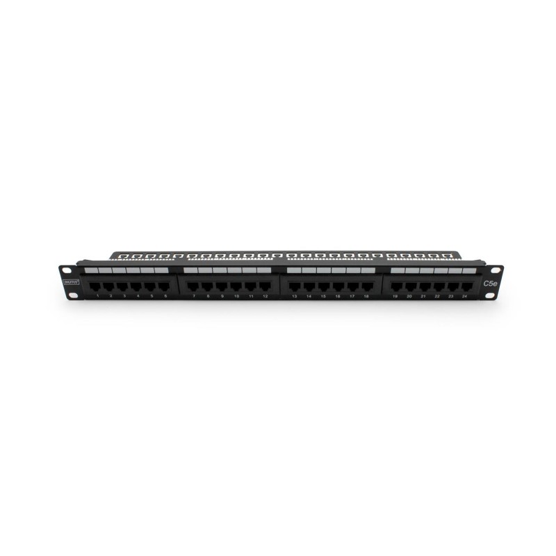 Patch panel 19" 24 porty, kat.5e, U/UTP, 1U, wspornik kablow… | PartsPC.pl