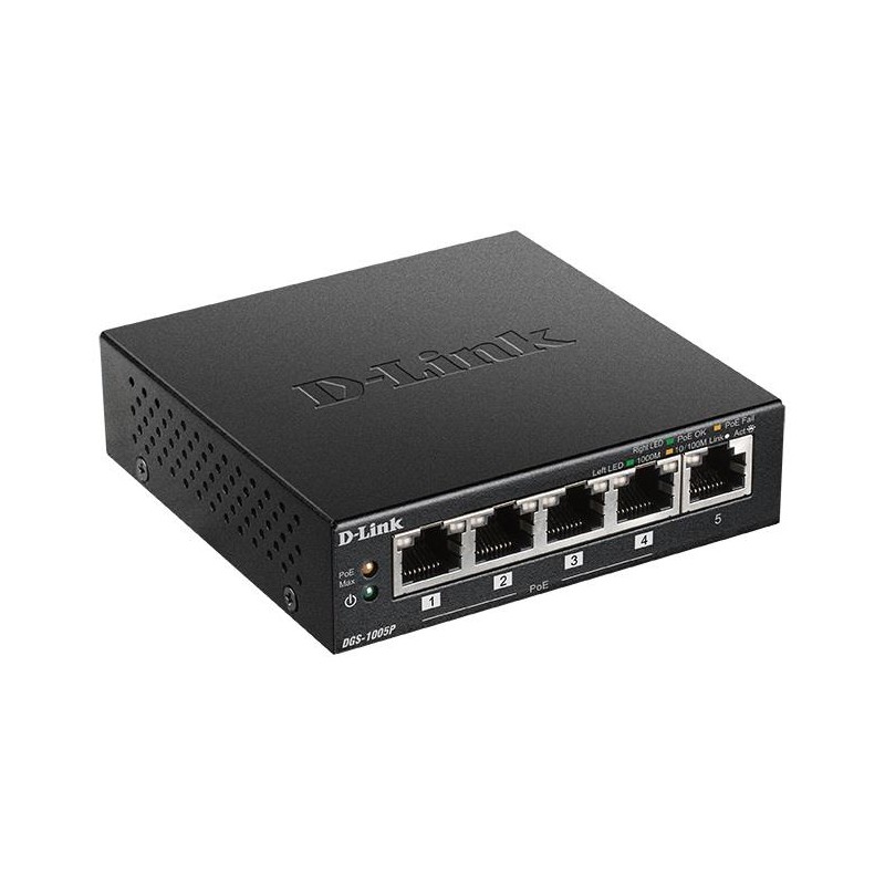 Switch DGS-1005P 5xGbE (4xPoE+ 60W) | PartsPC.pl