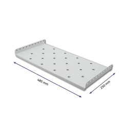 Półka do szafy Rack stała | 490x250 | Szara | PartsPC.pl