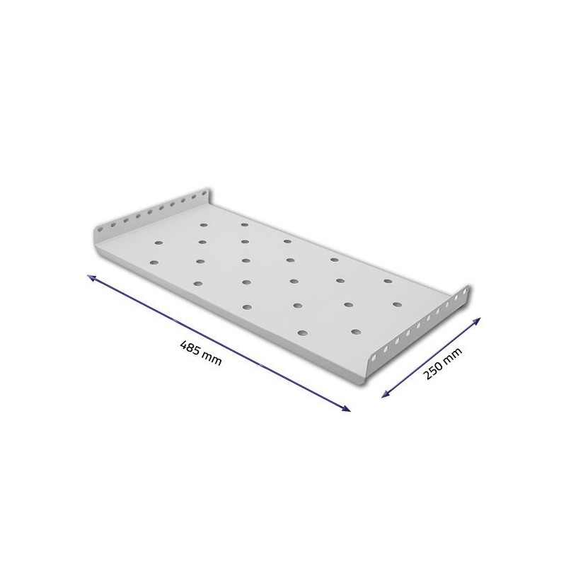 Półka do szafy Rack stała | 490x250 | Szara | PartsPC.pl