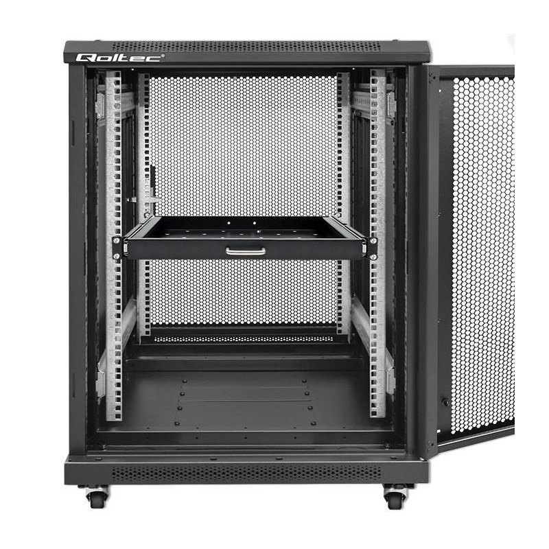 Półka z uchwytem do szafy RACK | 600x600 | wysuwana | PartsPC.pl
