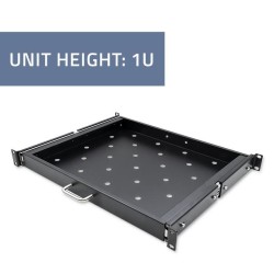 Półka z uchwytem do szafy RACK | 600x600 | wysuwana | PartsPC.pl