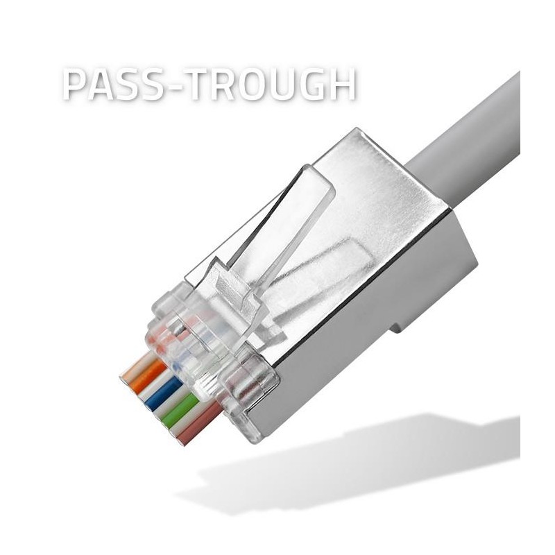 Wtyk przelotowy złącze RJ45 | CAT5e | FTP | Pass Through |  … | PartsPC.pl