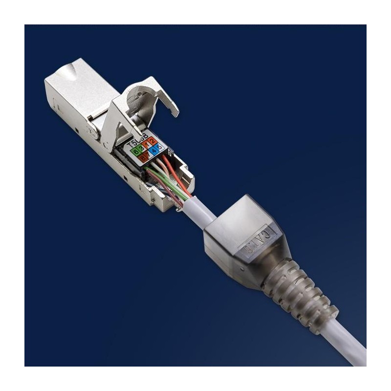 Wtyk RJ45 beznarzędziowy STP | CAT6 | JACK PIN | T568B | T56… | PartsPC.pl
