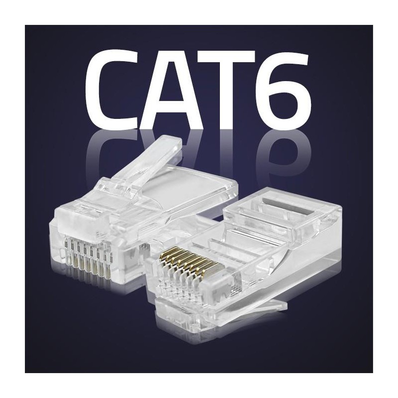 Wtyk QOLTEC przelotowy złącze RJ45 | CAT6 | UTP | Pass Throu… | PartsPC.pl