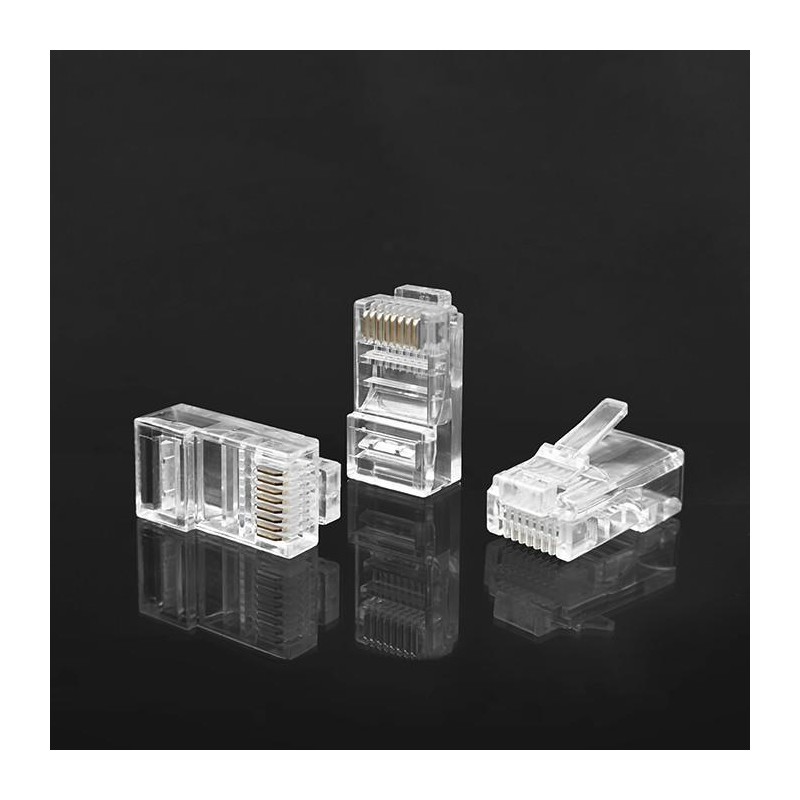 Wtyk QOLTEC przelotowy złącze RJ45 | CAT6 | UTP | Pass Throu… | PartsPC.pl