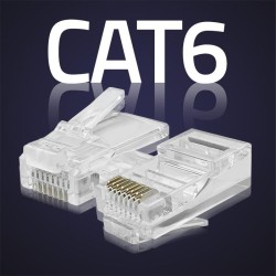 Wtyk złącze modularne RJ45 | CAT6 | UTP | Pozłacane styki | … | PartsPC.pl