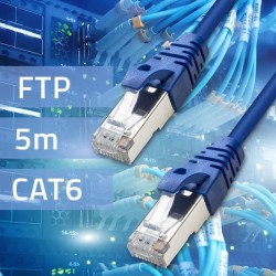 Kabel patchcord FTP | CAT6 | 2 x RJ-45 | 5m | PartsPC.pl