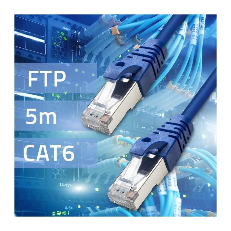 Kabel patchcord FTP | CAT6 | 2 x RJ-45 | 5m | PartsPC.pl