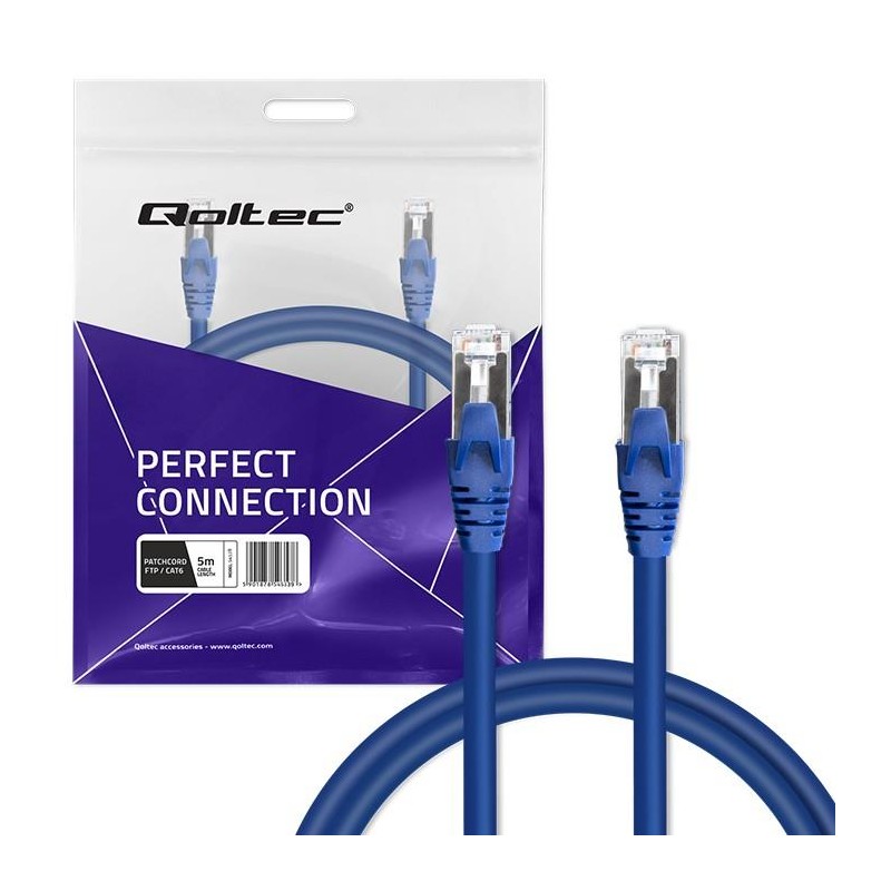 Kabel patchcord FTP | CAT6 | 2 x RJ-45 | 5m | PartsPC.pl