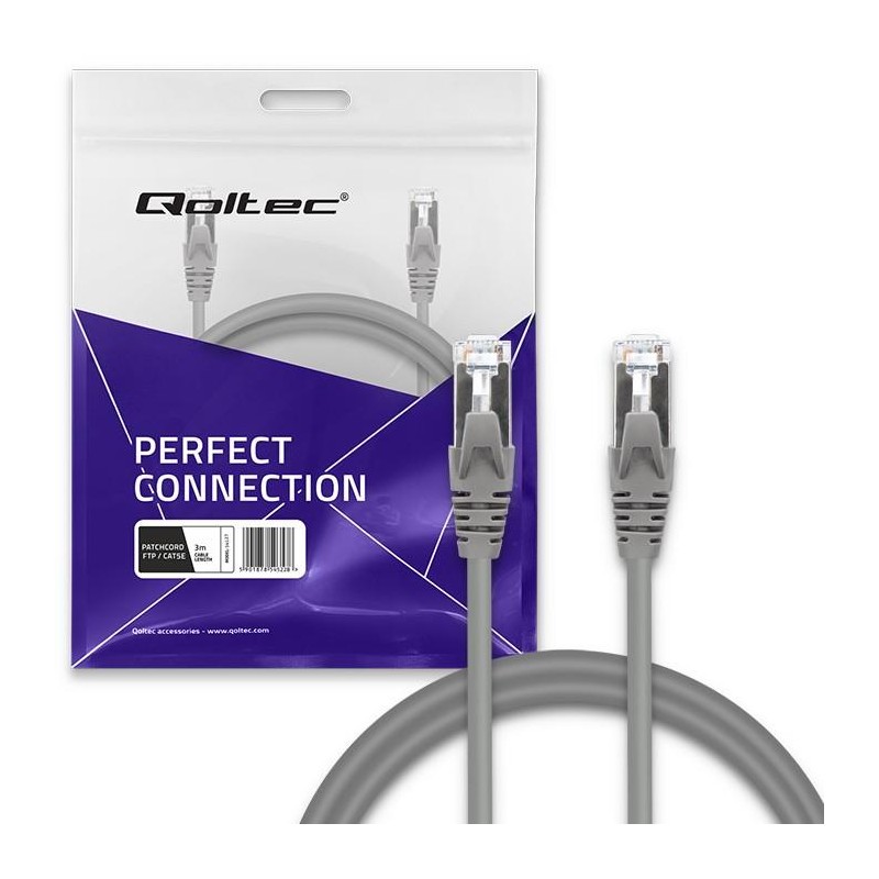 Kabel patchcord FTP | CAT5e | 2 x RJ-45 | 3m | PartsPC.pl